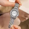 Luxury Women's Diamond Wristwatch: Elegant 35mm Quartz Watch with Full Diamond Design & Life Waterproof, Ladies